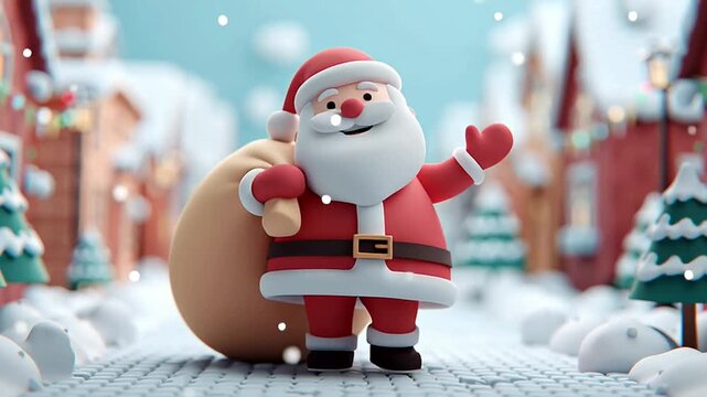 Christmas 3D Animation Pack &ndash; Santa Claus, Reindeer, Snowy Village, Gifts and Magical Holiday Backgrounds with Festive Lights and Cinematic Atmosphere, video Christmas, Christmas video, wallpaper