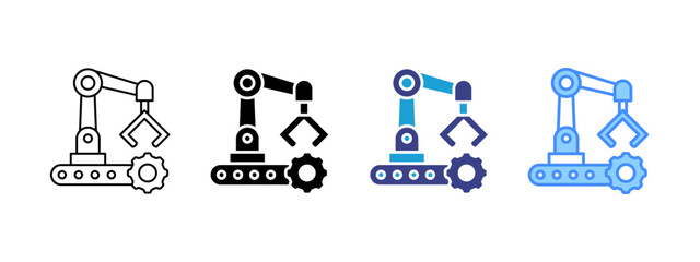Automation icon set multiple style collection