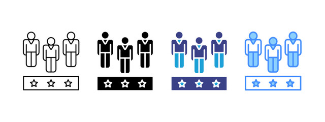 Expert icon set multiple style collection