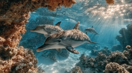 Dolphins in Paradise A Glimpse of Underwater Wonder