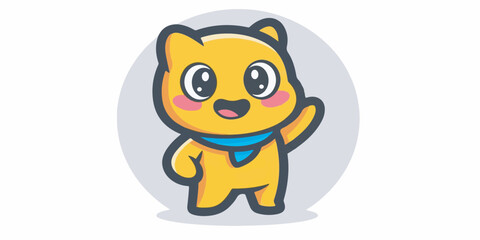 Obraz premium Cute Cartoon Character Illustration with Bright Colors