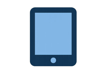 Tablet computer icon representing mobile technology, digital communication, and portable internet access on a transparent background