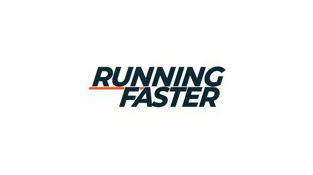 Running faster logo with orange accent