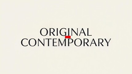 Original contemporary text logo with red square accent