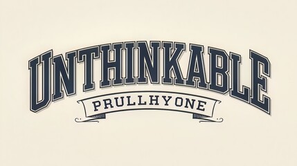 Unthinkable prullhyone vintage arch logo design