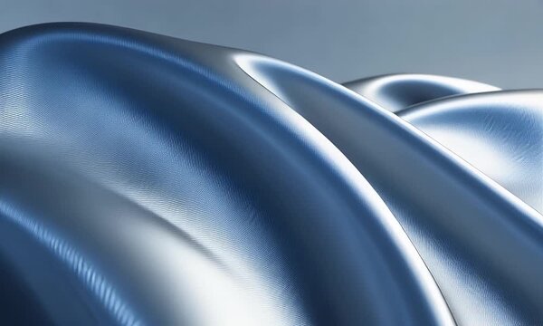 Abstract blue and silver background with flowing wave patterns and subtle light effects creating a modern and elegant visual texture for design projects