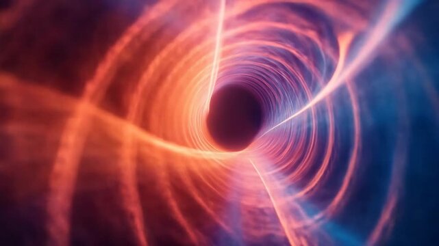 Abstract digital artwork of swirling energy and cosmic void