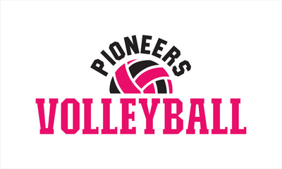 Volleyball Team Graphic – Pioneers Sports Emblem