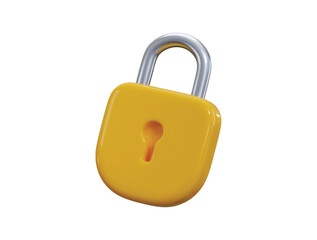Padlock icon 3d render concept of lock icon for secure door lock, password protection, safety door lock icon vector illustration