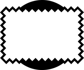 Oval Frame with Serrated Effect