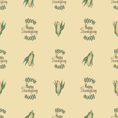 Happy Thanksgiving seamless pattern