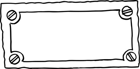 Rectangular Frame with Screws at the Ends