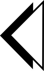 Arrow pointing to the left (outline)