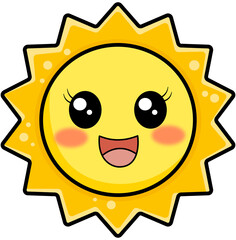 happy sun cartoon
