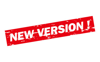 Fototapeta premium NEW VERSION ! - NEW VERSION ! text written on Red Rubber Stamp 