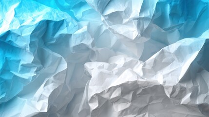 Obraz premium Crumpled White Paper Texture with Dynamic Folds and Organic Shapes