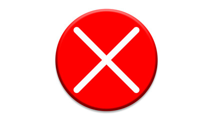 red cross checkmarks. wrong icons. Illustration of a bold red x mark centered on a white background indicating rejection or cancellation. website and app ui ux design