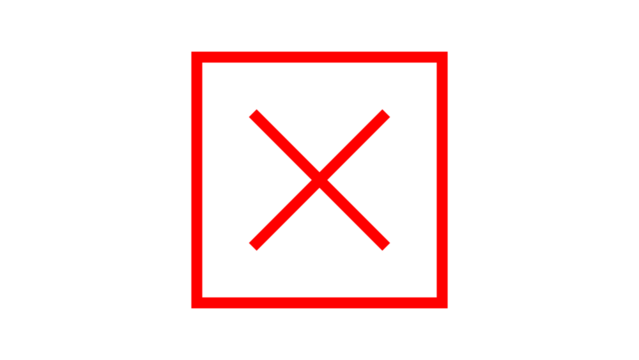 red cross checkmarks. wrong icons. Illustration of a bold red x mark centered on a white background indicating rejection or cancellation. website and app ui ux design