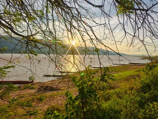 sunrise over the river