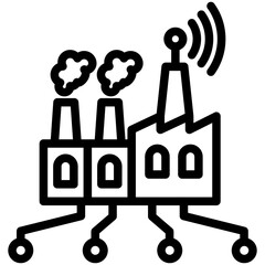 Digital Factory Icon, Mini Illustration Relate To Industry 4-0, Modern Industry. Use For Modern Concept, Ui, Ux Web And App Development.