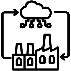Internet Of Things Icon, Mini Illustration Relate To Industry 4-0, Modern Industry. Use For Modern Concept, Ui, Ux Web And App Development.
