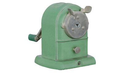 Fototapeta premium Topaz pencil sharpener made of metal and plastic