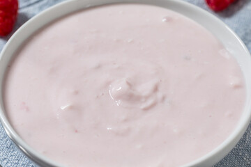 Healthy Cold Raspberry Greek Yogurt