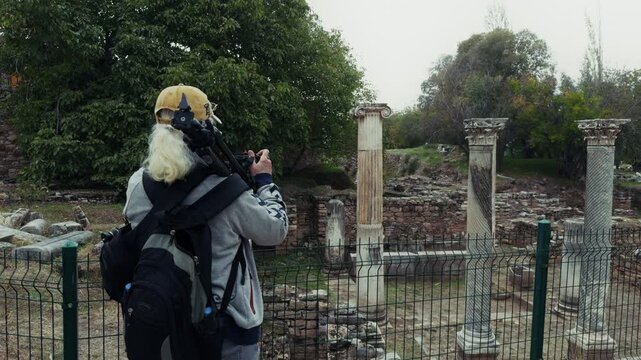 Columns in the Ancient Roman City of Aphrodisias