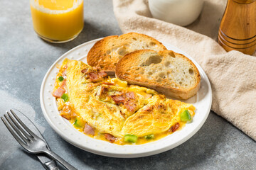 Homemade Denver Omelette with Ham Cheese