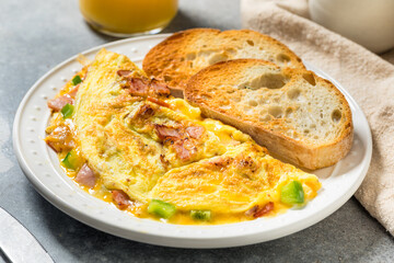 Homemade Denver Omelette with Ham Cheese