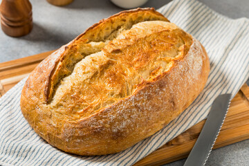 Homemade Rustic French Bread Loaf