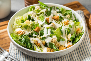 Healthy Homemade Caesar Salad