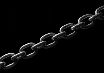 Depicting a robust, unbroken sequence of interconnected metallic links, symbolizing data integrity, secure connection, and process preservation ,sustain ,link ,support