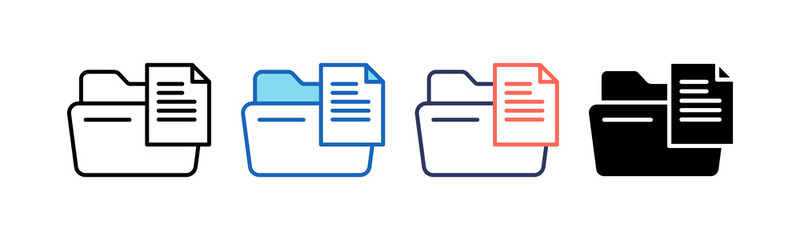 Fototapeta premium Files And Folder multiple icon
