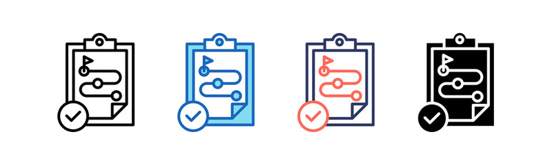 Timeline multiple icon