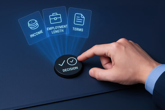 Machine learning concept helps decision making across industries by analyzing income employment length and terms data efficiently