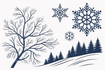 Obraz premium winter landscape with trees