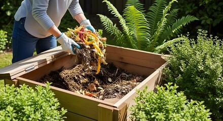 Gardening beekeeper working in his apiary garden with organic plants and flower pots in natureGardening beekeeper working in his apiary garden with organic plants and flower pots in nature