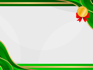 Elegant Green and Gold Award Certificate Border Template Design