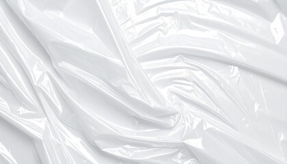Obraz premium Shiny, white, plastic sheet; rippled with subtle reflections