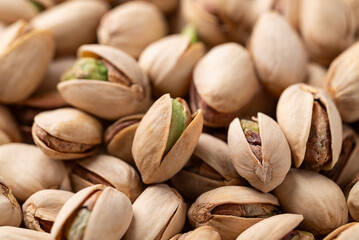 Roasted Pistachio nuts texture background