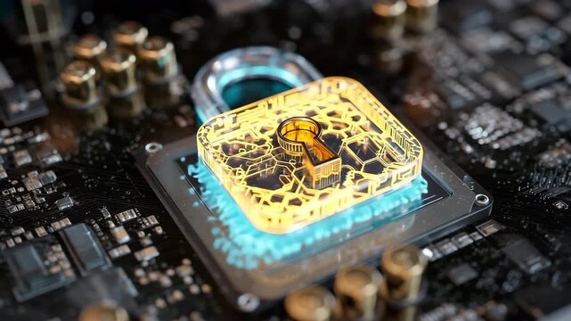 CPUソケット上の南京錠とホログラム保護