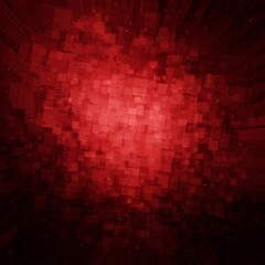 Vibrant Red Pixelated Background Effect with Abstract Geometric Patterns in a Dynamic Composition of Color and Texture