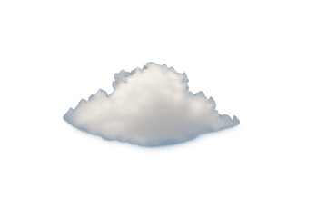 Obraz premium Fluffy cumulus cloud floating on a transparent background, depicting weather and atmospheric conditions
