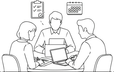 Team collaboration during a business meeting, focusing on strategic planning and collective notions for project execution and organizational success