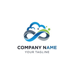Infinity Cloud Logo Design for Technology Company.