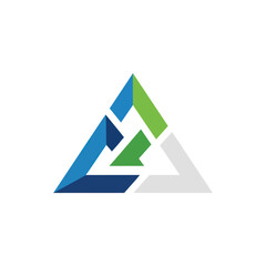 Abstract Geometric Triangle Logo Design.
