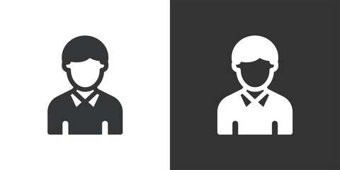 Student icon. Solid glyph series icon