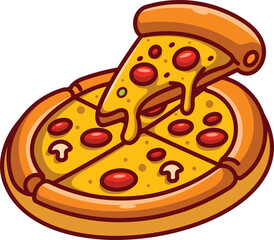 illustration of a pizza