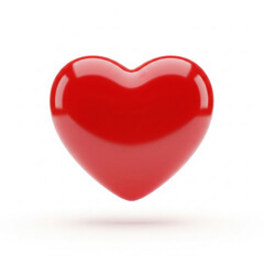 red heart isolated on white